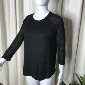 RAG &  BONE KNIT BLOUSE SMALL BLACK